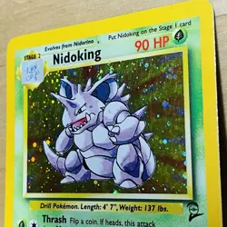 Vintage 2000 Nidoking 11/130 Base 2 Holo Rare SWIRL LP English Pokemon WOTC Card - Image 2