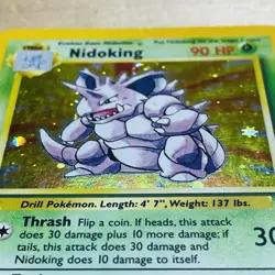 Vintage 2000 Nidoking 11/130 Base 2 Holo Rare SWIRL LP English Pokemon WOTC Card - Image 3