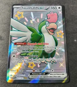 Pokemon Paldean Fates Squawkabilly EX Full Art Card 223/091 NM - Image 1