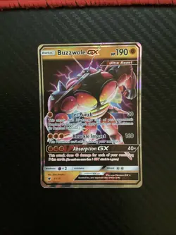 Buzzwole GX - 57/111 - Pokemon Crimson Invasion Sun & Moon Ultra Rare Card NM - Image 1