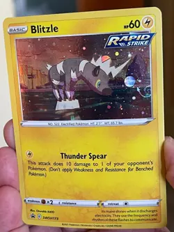 POKEMON BLITZLE #SWSH173 PROMO BLACK STAR COSMOS HOLOFOIL HD SWIRL NM CARD - Image 1