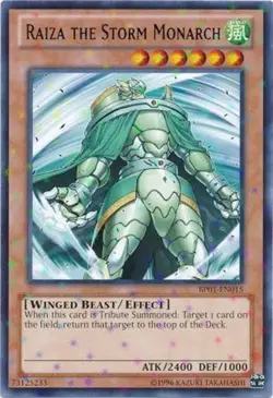 Yu-Gi-Oh Card - BP01-EN015 - RAIZA THE STORM MONARCH (starfoil rare) - NM/Mint - Image 1