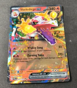 Pokemon Paldea Evolved Skeledirge EX Ultra Rare Card 037/193 NM - Image 1