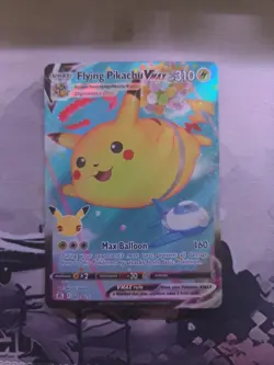 Pokemon TCG Flying Pikachu VMAX Holo Ultra Rare Card 007/025 Celebrations - Image 1