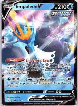 Empoleon V 040/163 SWSH05: Battle Styles - Pokemon Card - NM - Image 1