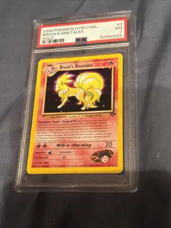 Pokemon 2000 Gym Challenge Brocks Ninetails Holo Card 3/132 PSA 7 - Image 1