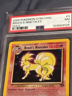 Pokemon 2000 Gym Challenge Brocks Ninetails Holo Card 3/132 PSA 7 - Image 5