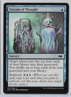 MTG Stream of Thought Modern Horizons (MH1) Common Magic Card #071/254 Unplayed - Image 1