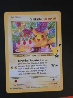 Pokemon TCG Birthday Pikachu Celebrations Classic Collection Promo Card #24 - Image 1