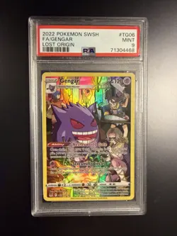 Pokemon TCG Gengar TG06/TG30 Lost Origin Trainer Gallery Card PSA 9 - Image 1