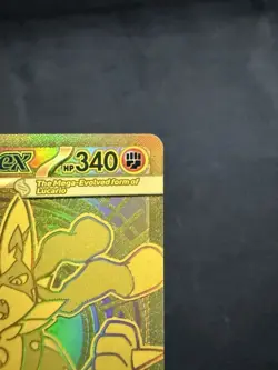 Pokemon TCG Mega Lucario EX 188/132 Mega Hyper Rare Gold Card - Image 3