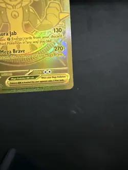 Pokemon TCG Mega Lucario EX 188/132 Mega Hyper Rare Gold Card - Image 5