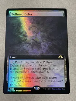 Polluted Delta extended art FOIL NM #465 Modern Horizons 3 MTG - Image 1