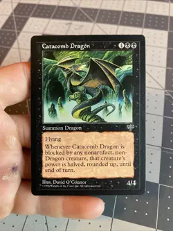 Vintage 1996 Wizards Of The Coast Magic The Gathering Catacomb Dragon - Image 1