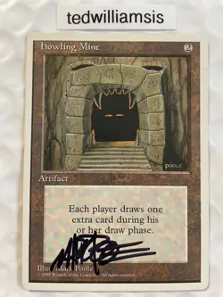 Howling Mine MTG Core Set 4th Edition Signed Autographed Artist Mark Poole - Image 1
