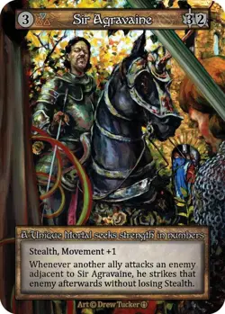 Sorcery: Contested Realm Sir Agravaine Unique Regular NM Arthurian Legends - Image 1
