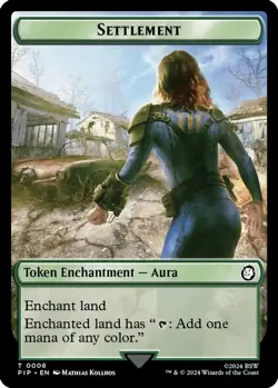 MTG Energy Reserve // Settlement Double-Sided Token Foil NM Fallout - Image 2