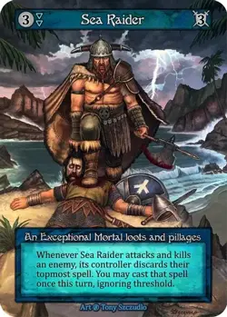 3x Sorcery: Contested Realm Beta Sea Raider Exceptional Regular NM - Image 1