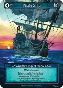 Sorcery: Contested Realm Beta Pirate Ship Ordinary Foil NM - Image 1