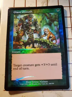 MTG FOIL Giant Growth - 7th Edition LP - Image 1