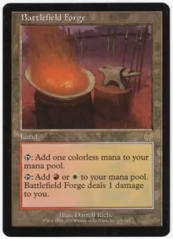 Battlefield Forge 2001 Apocalypse Colorless Rare Land MTG NM AZ2 - Image 1