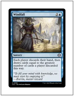 1x Windfall, Lost Caverns of Ixalan Commander, Magic MTG NM - Image 1