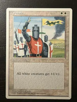 1 BANNED MTG Magic The Gathering Cruzade | Fourth Edition 4ED Moderate Play - Image 1