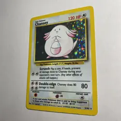 Chansey 3/102 Holo 1999 WOTC Pokemon TCG Base Set Unlimited Rare Card MP QC1 - Image 3