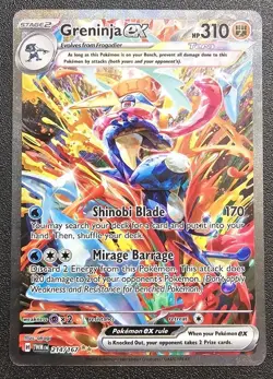 Pokemon TCG Scarlet Violet Twilight Masquerade Greninja EX #214/167 NM - Image 1