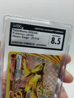 Pokemon Talonflame Break 21/114 Steam Siege 2016 Graded 8.5 CGC NM/Mint - Image 5