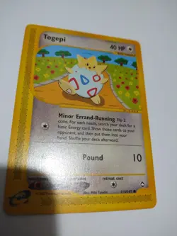 Mint Togepi 114/147 Aquapolis Regular Pokemon TCG Common 2002 - Image 2