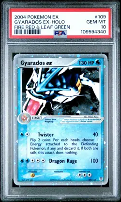 2004 POKEMON EX FIRE RED & LEAF GREEN #109 GYARADOS EX-HOLO PSA 10 - Image 1