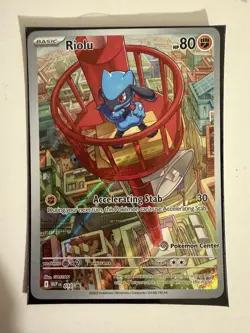 Riolu Pokemon Center Stamped Mega Evolution Promo Black Star NM 10 010 English - Image 1