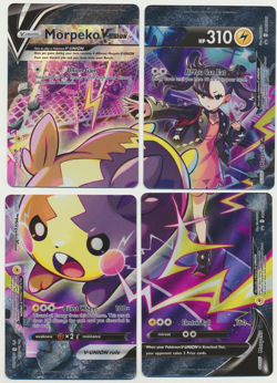 Pokemon TCG Morpeko V-Union SWSH287 / 288 / 289 / 290 Black Star Promo SET NM/M - Image 1