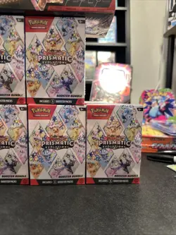 Pokemon TCG Prismatic Evolutions Booster Bundle (x6) and Surprise Box (x1) - Image 3
