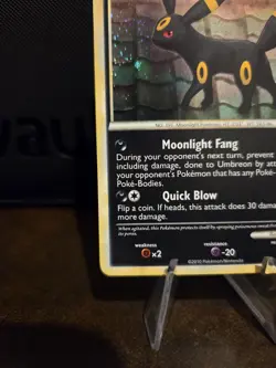 Pokemon TCG Umbreon 10/90 Holo Rare HGSS Undaunted 🌟HOLO SWIRL🌟 2010 - Image 5