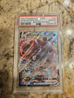 Pokemon TCG Blastoise VMAX SWSH103 PSA 10 - Image 1