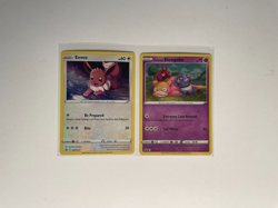 Pokemon Galarian Slowpoke & Eevee SWSH126-127 Black Star Promo Holo Pokemon x2 - Image 1