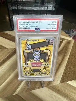 2023 Pokemon Paradox Rift Gimmighoul Illustration Rare 198/182 PSA 10 - Image 2