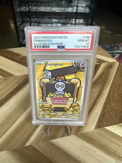 2023 Pokemon Paradox Rift Gimmighoul Illustration Rare 198/182 PSA 10 - Image 3