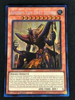 YUGIOH ANUBIS THE LAST JUDGE MZTM-EN003 1ST COLLECTORS (NM) - Image 1