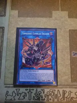 YUGIOH TCG TOPOLOGIC GUMBLAR DRAGON BLRR-EN043 SECRET 1ST EDITION NM - Image 1