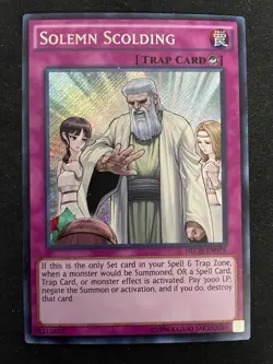 Solemn Scolding - NECH-EN079 - Secret Rare - Unlimited - NM Yu-Gi-Oh! - Image 1