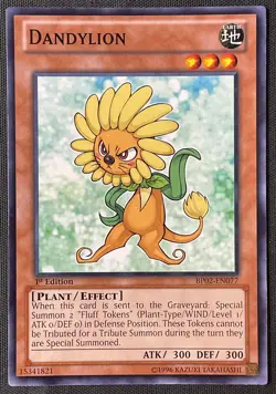 Yu-Gi-Oh TCG #BP02-EN077 Dandylion 1st Edition Common LP - Image 1