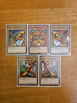 YuGiOh Exodia the Forbidden One Full Set LDK2 Common Arms Legs Head Complete - Image 1