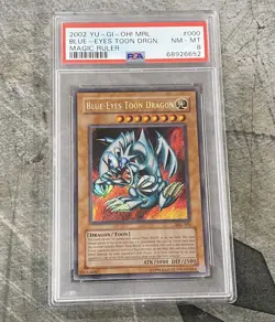 2002 Yu-Gi-Oh Blue Eyes Toon Dragon PSA 8 NM MT Magic Ruler MRL-000 #000 - Image 1