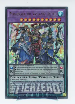 Yugioh Mamonaka the Vaylantz United TAMA-EN009 Ultra Rare 1st Edition NM - Image 1
