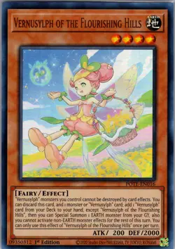 Yugioh POTE-EN016 Vernusylph of the Flourishing Hills 1ST EDITION NM - Image 1