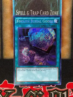 Yugioh Foolish Burial Goods RATE-EN065 Secret Rare NM - Image 1