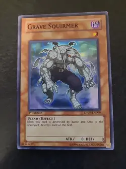 Yugioh Grave Squirmer DP07-EN008 Super Rare 1st Ed - LP - Image 1